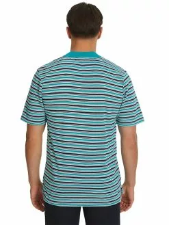 Polos Lowes Aqua & White Stripe Polo -Traders Country Sales 43403 2