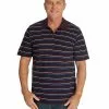 Cougars Polos Lowes Plum & Navy Stripe Knit Polo -Traders Country Sales 43404 1