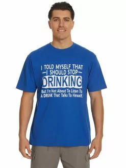 T-Shirts Lowes Stop Drinking Cobalt Slogan T-Shirt