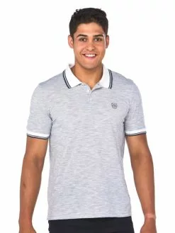 Lowes Polos Prodigy White & Blue Stripe Polo