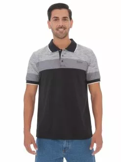 Polos Prodigy Black Textured Polo