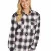 Tops Lowes Unisex Black & Pink Check Flannelette Shirt