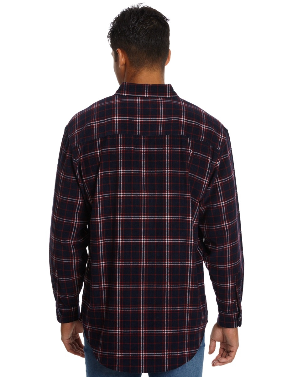 Shirts Lowes Navy & Red Check Corduroy Shirt 4 Shirts Lowes Navy & Red Check Corduroy Shirt - Image 2