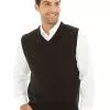 Vests Lowes Black Jersey Knit V-neck Vest -Traders Country Sales 45670 f 1