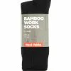 Lowes Hard Yakka 3 Pack Bamboo Work Socks Black -Traders Country Sales 45690