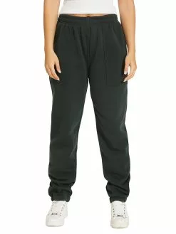 Bottoms Lowes Unisex Moss Green Knitted Fleece Trackpants