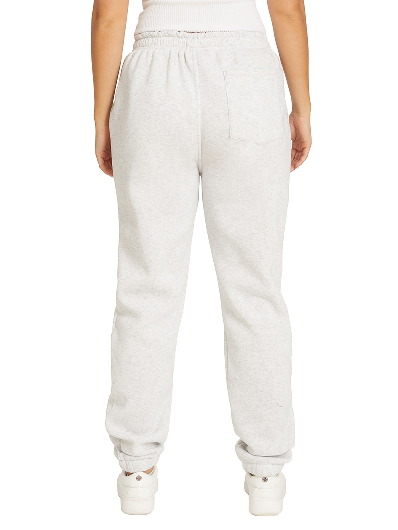 Bottoms Lowes Unisex White Marle Knitted Fleece Trackpants 5 Bottoms Lowes Unisex White Marle Knitted Fleece Trackpants - Image 3