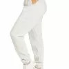 Bottoms Lowes Unisex White Marle Knitted Fleece Trackpants