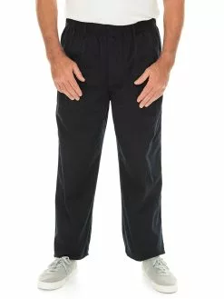 Street Cotton Pants Navy - Elastic Waist