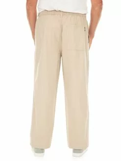 Street Cotton Pants Beige - Elastic Waist -Traders Country Sales 46004 b lowes