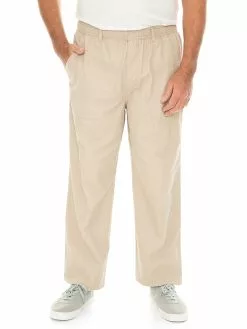 Traders Country Sales 8 Street Cotton Pants Beige - Elastic Waist