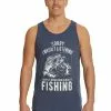 T-Shirts Lowes Thinking About Fishing Indigo Marle Tank