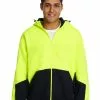 Winter Wear Traders 308 Yellow Hi Vis Hooded Fleece Jacket