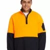 Winter Wear Traders 308 Orange Hi Vis Quarter Zip Top -Traders Country Sales 47068 01