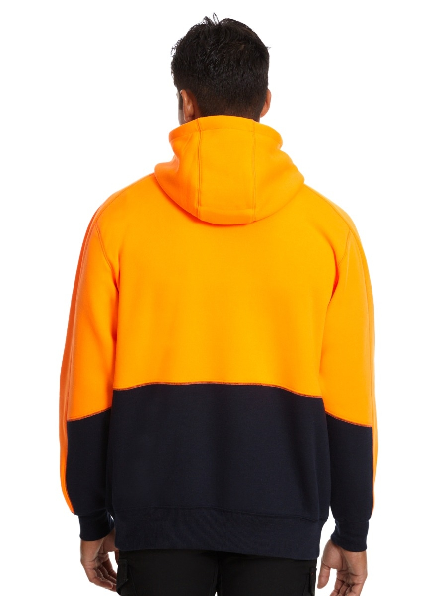 Winter Wear Traders 308 Orange Hi Vis Fleece Hoodie 4 Winter Wear Traders 308 Orange Hi Vis Fleece Hoodie - Image 2