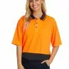 Tops Traders Unisex Orange & Navy Cool Dry Hi-Vis Polo 2 Tops Traders Unisex Orange & Navy Cool Dry Hi-Vis Polo -Traders Country Sales 47543 1