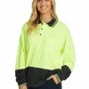 Tops Traders Unisex Yellow Long Sleeve Hi-Vis Polo -Traders Country Sales 47544 1