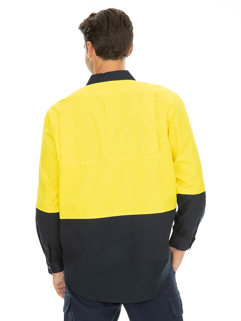 Shirts Lowes Long Sleeve Hi-Vis Shirt Yellow & Navy 3 Shirts Lowes Long Sleeve Hi-Vis Shirt Yellow & Navy