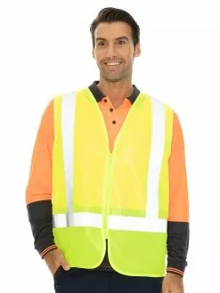 Vests Lowes Yellow Hi Vis Zip Thru Vest