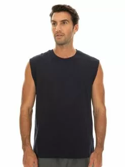 Singlets & Tanks Lowes Basic Cotton Jersey Navy Muscle Top -Traders Country Sales 48429 f lowes 1 10