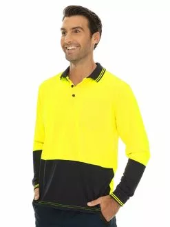 Shirts Traders Yellow & Navy Long Sleeve Hi-Vis Polo 11 Shirts Traders Yellow & Navy Long Sleeve Hi-Vis Polo -Traders Country Sales 51766 s lowes 1 1