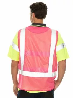 Vests Lowes Pink Hi Vis Zip Thru Vest