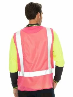 Vests Lowes Pink Hi Vis Zip Thru Vest -Traders Country Sales 51781 b lowes 1