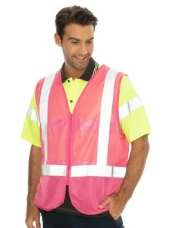 Vests Lowes Pink Hi Vis Zip Thru Vest -Traders Country Sales 51781 s 2 lowes 1