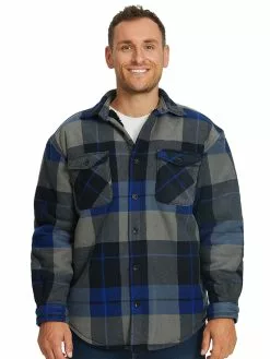 Jackets Lowes Blue & Black Coral Fleece Lined Shacket