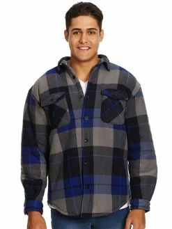Jackets Lowes Blue & Black Coral Fleece Lined Shacket -Traders Country Sales 52805 02 v2