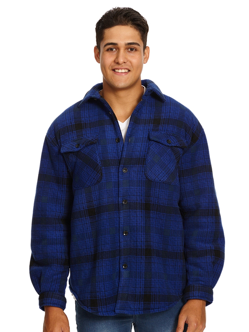 Jackets Lowes Cobalt & Black Coral Fleece Lined Shacket 4 Jackets Lowes Cobalt & Black Coral Fleece Lined Shacket - Image 2