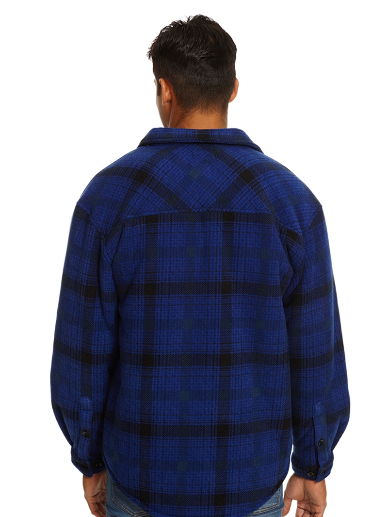 Jackets Lowes Cobalt & Black Coral Fleece Lined Shacket 5 Jackets Lowes Cobalt & Black Coral Fleece Lined Shacket - Image 3