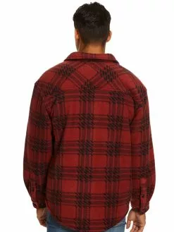 Jackets Lowes Rust & Black Coral Fleece Lined Shacket -Traders Country Sales 52808 03 v2