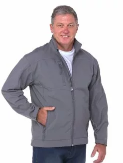 Jackets Elliotts Grey Soft Shell Bonded Zip Up Jacket