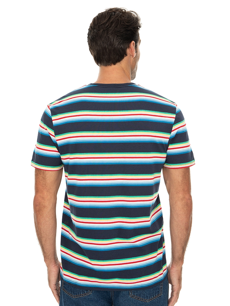 T-Shirts Lowes Navy Rainbow Stripe T-Shirt 7 T-Shirts Lowes Navy Rainbow Stripe T-Shirt - Image 5