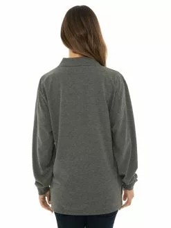 Tops Lowes Charcoal Marle Knitted Long Sleeve Polo 7 Tops Lowes Charcoal Marle Knitted Long Sleeve Polo -Traders Country Sales 54417 b 1 1