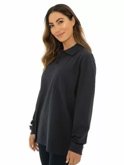 Long Sleeve Tops Lowes Navy Knitted Long Sleeve Polo 8 Long Sleeve Tops Lowes Navy Knitted Long Sleeve Polo -Traders Country Sales 54423 s 1