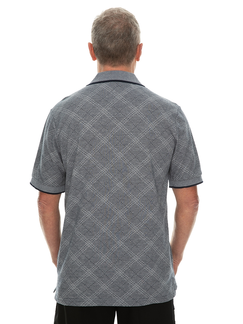 Polos Cougars Navy Argyle Knit Polo 5 Polos Cougars Navy Argyle Knit Polo - Image 3