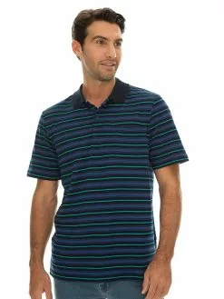 Polos Lowes Navy & Royal Stripe Polo