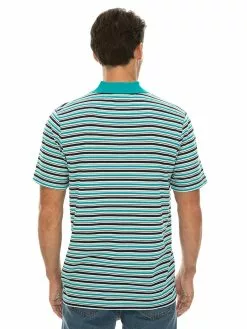 Polos Lowes Aqua & White Stripe Polo -Traders Country Sales 55647 b lowes 1