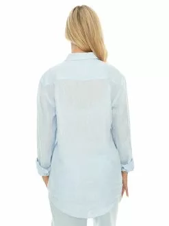 Tops Riley Adams Blue Linen Shirt 7 Tops Riley Adams Blue Linen Shirt -Traders Country Sales 55738 b