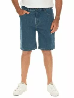 Traders Stretch Jean Shorts Mid Blue