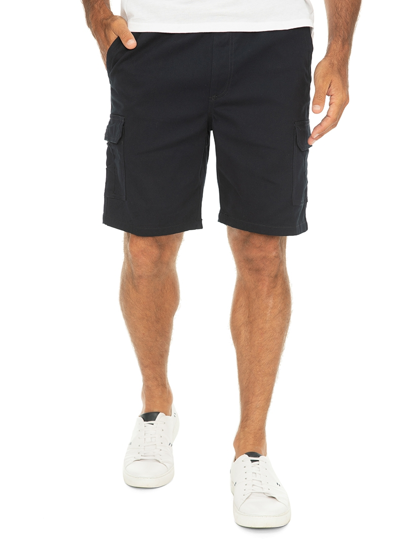 Lowes Cargo Shorts Navy - Elastic Waist 3 Lowes Cargo Shorts Navy - Elastic Waist
