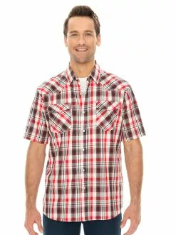 Shirts Traders Red Check Short Sleeve Shirt