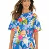 Lowes Tops Unisex Crew Neck Tropical Blue