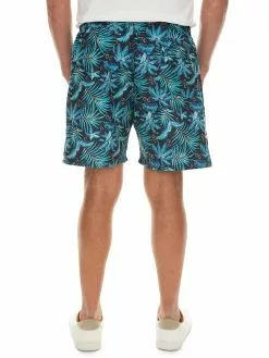 Ruggers Microfibre Print Shorts Blue Leaves -Traders Country Sales 57035 b lowes 1