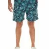 Ruggers Microfibre Print Shorts Blue Leaves -Traders Country Sales 57035 f lowes 1 5