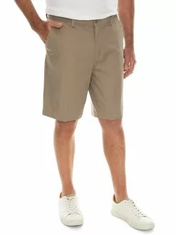 Manhattan Stretch Chino Shorts Khaki - Elastic Waist