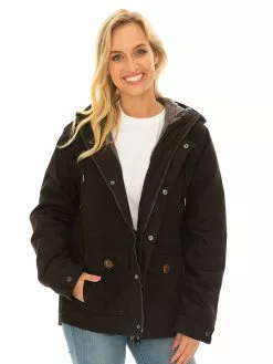 Jackets Prodigy Black Sherpa Lined Zip Hooded Jacket -Traders Country Sales 57120 f lowes 1