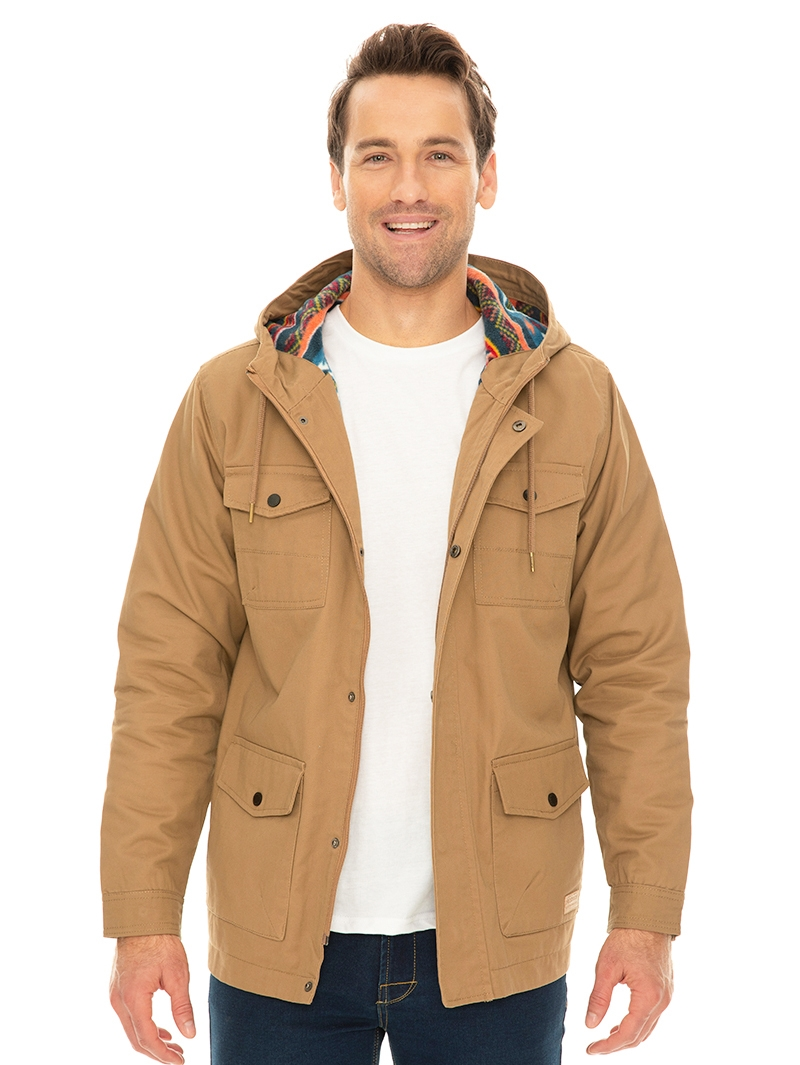 Jackets Prodigy Taupe Printed Sherpa Lined Unisex Hooded J 3 Jackets Prodigy Taupe Printed Sherpa Lined Unisex Hooded J